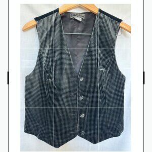 Guess Black Velvet Vest, size: M